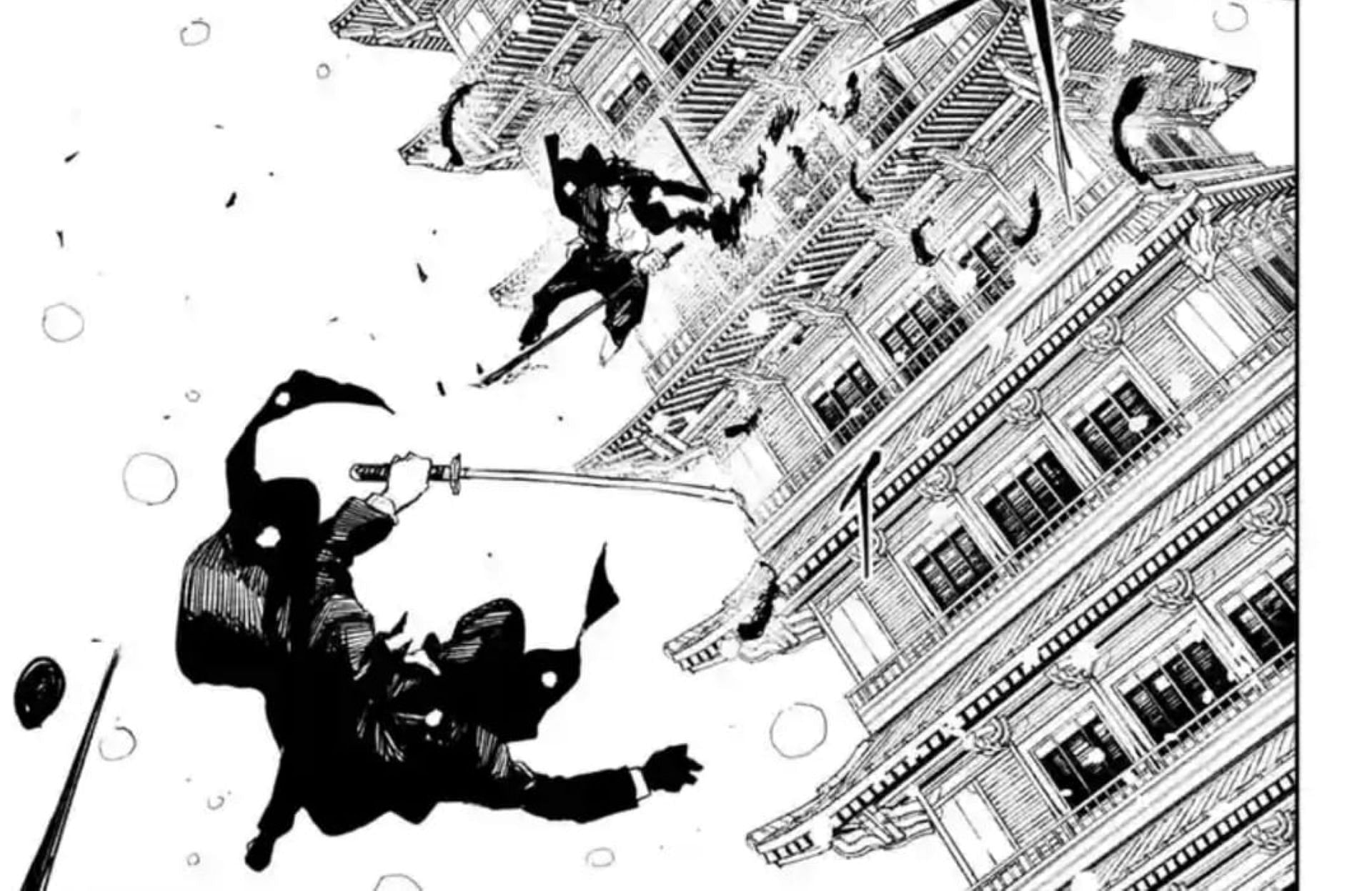 Chihiro takes on Samura (Image via Shueisha)
